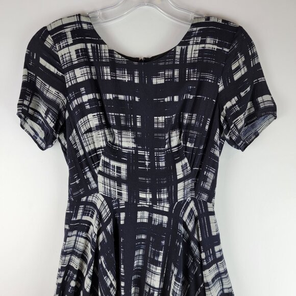 Corey Lynn Calter Painted Plaid Dress Handkerchief Hem - Anthropologie sz 2 - Picture 2 of 14